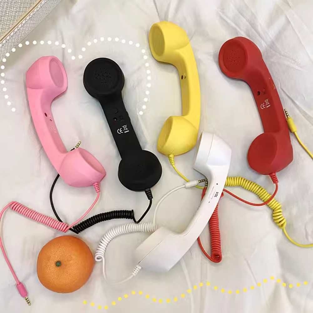 [해외] 수화기이어폰 레트로 옛날 공중전화 소품 핸드셋 볼륨조절