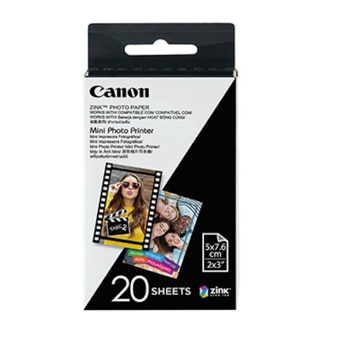 캐논 PV-123 징크 인화지 ZP-20 스티커용지 2X3 20매