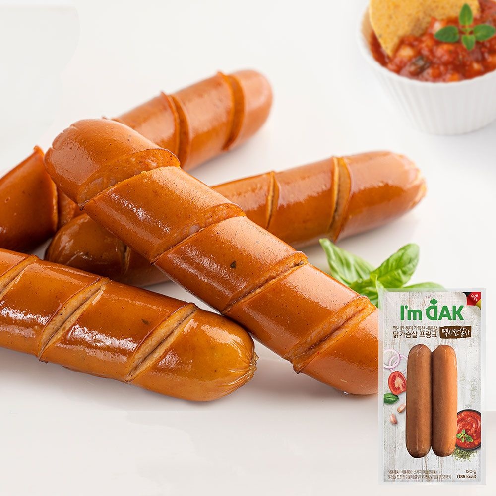 아임닭 정통 독일식 프랑크 닭가슴살 멕시칸살사 소시지 120g 15팩