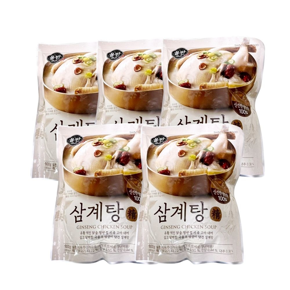 올반 신세계푸드 올반 삼계탕 정 900g 5팩