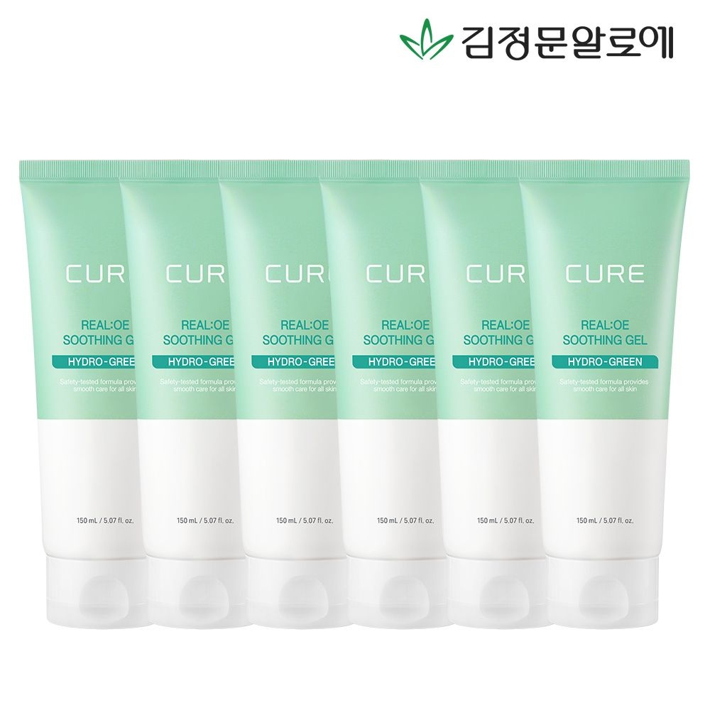 김정문알로에 [김정문알로에] 큐어 리알로에 수딩젤 150ml 6개