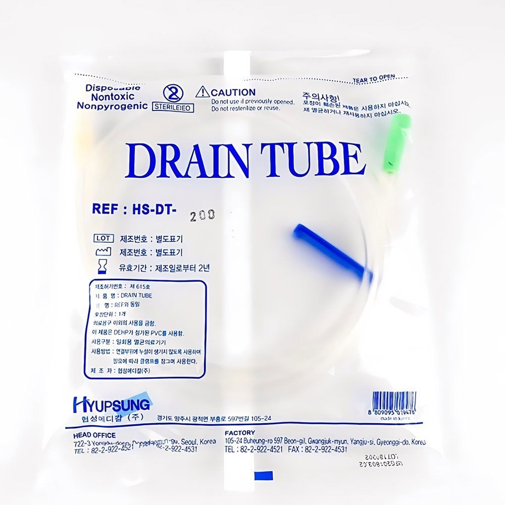 아들러 드레인튜브 6″ 낱개 HS-DT-060 의료소모품