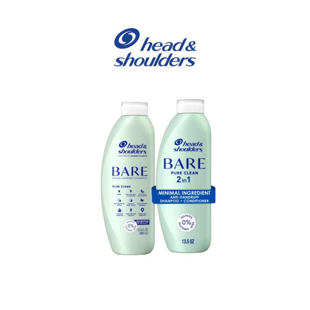 헤드앤숄더 2 in 1 베어클린 무황산염 댄드러프 샴푸 컨디셔너 400ml