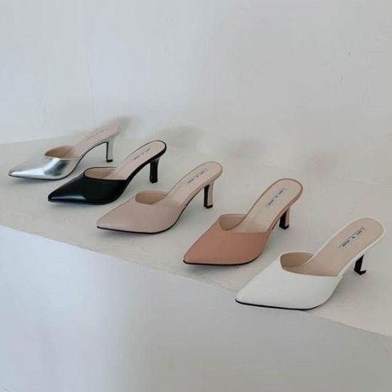 [BZ7KK99M_56]직장인 하이힐 뮬블로퍼 블로퍼 뮬 굽7cm