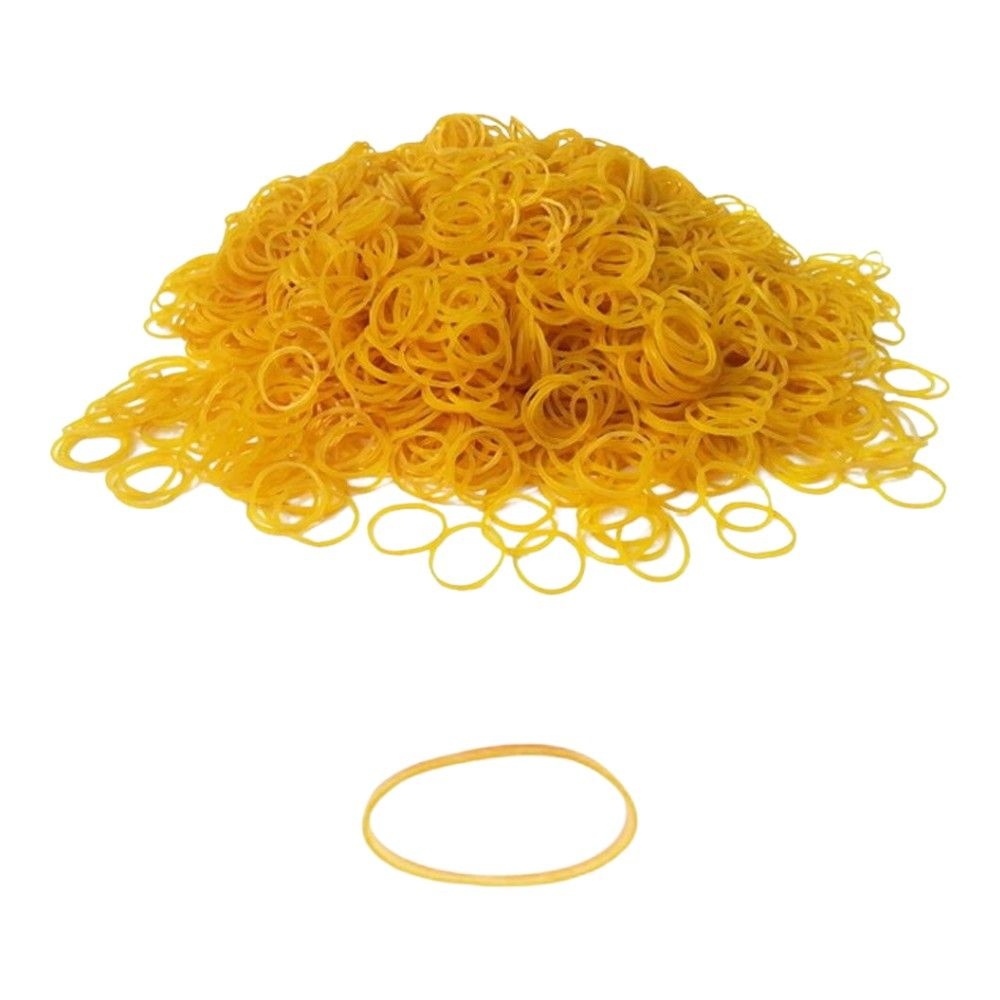 동양고무 미니 노란 고무줄 3cm 벌크 대용량 약 2650개 포장재 문구 만들기 작업