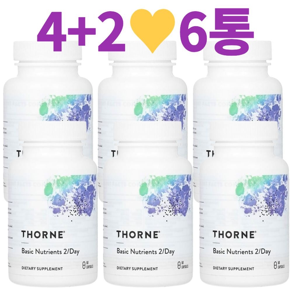 [해외] 쏜리서치 투퍼데이 종합비타민 기초영양소 고약사 60캡슐 x 6통