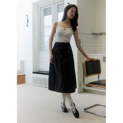 TREEMINGBIRD Marble Rivet Pleated Skirt（Tokito Co-Ord