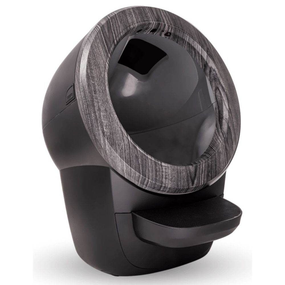 [해외] 리터로봇 4 고양이 자동 청소 화장실 블랙 우드그레인 Woodgrain