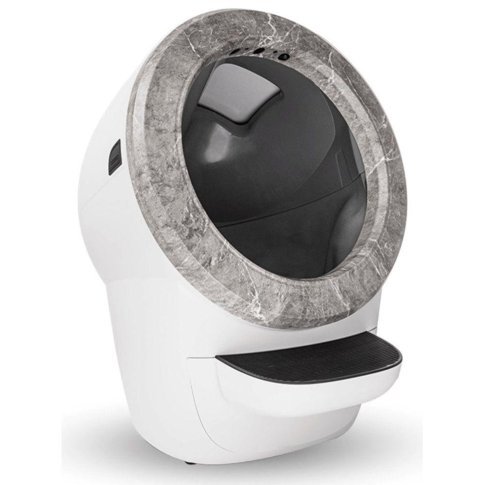 [해외] 리터로봇 4 고양이 자동 청소 화장실 화이트 그레이 스톤 Grey Stone