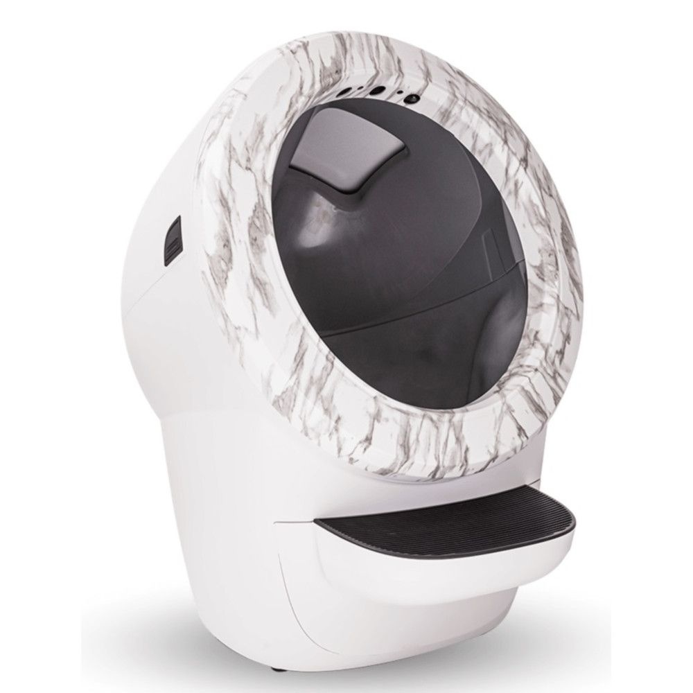 [해외] 리터로봇 4 고양이 자동 청소 화장실 화이트 마블 Marble