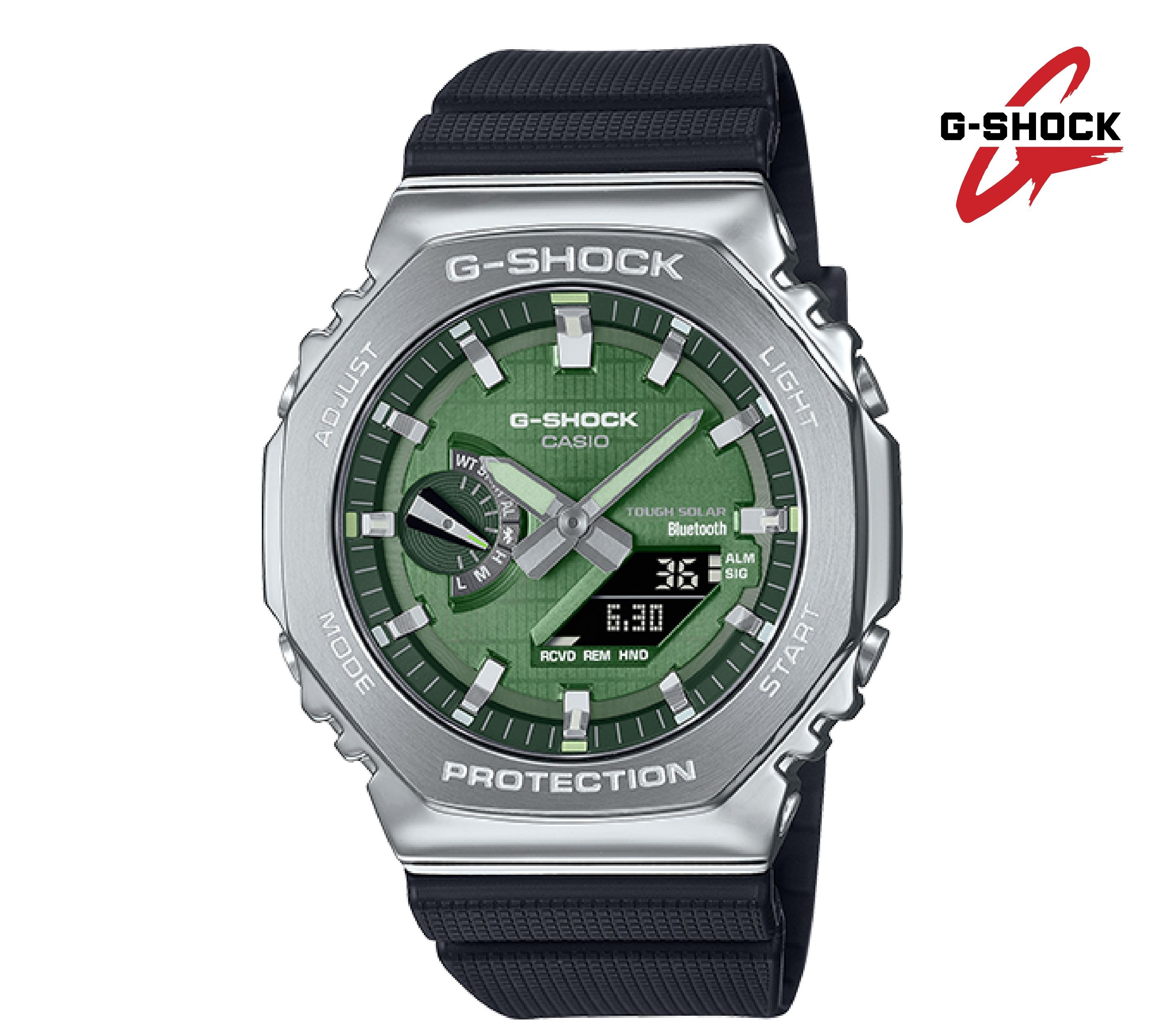 GBM-2100A-1A3DR 블루투스 터프솔라 태양열충전 카키컬러 방수시계