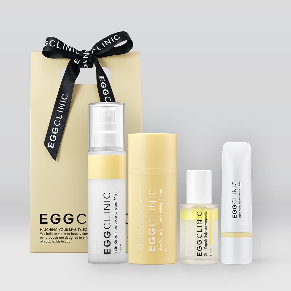 (에그클리닉)  4종 선물세트(스킨 리페어 새쥬란 크림 미스트)+새쥬란 앰플+새쥬란 수딩크림+링클 크림