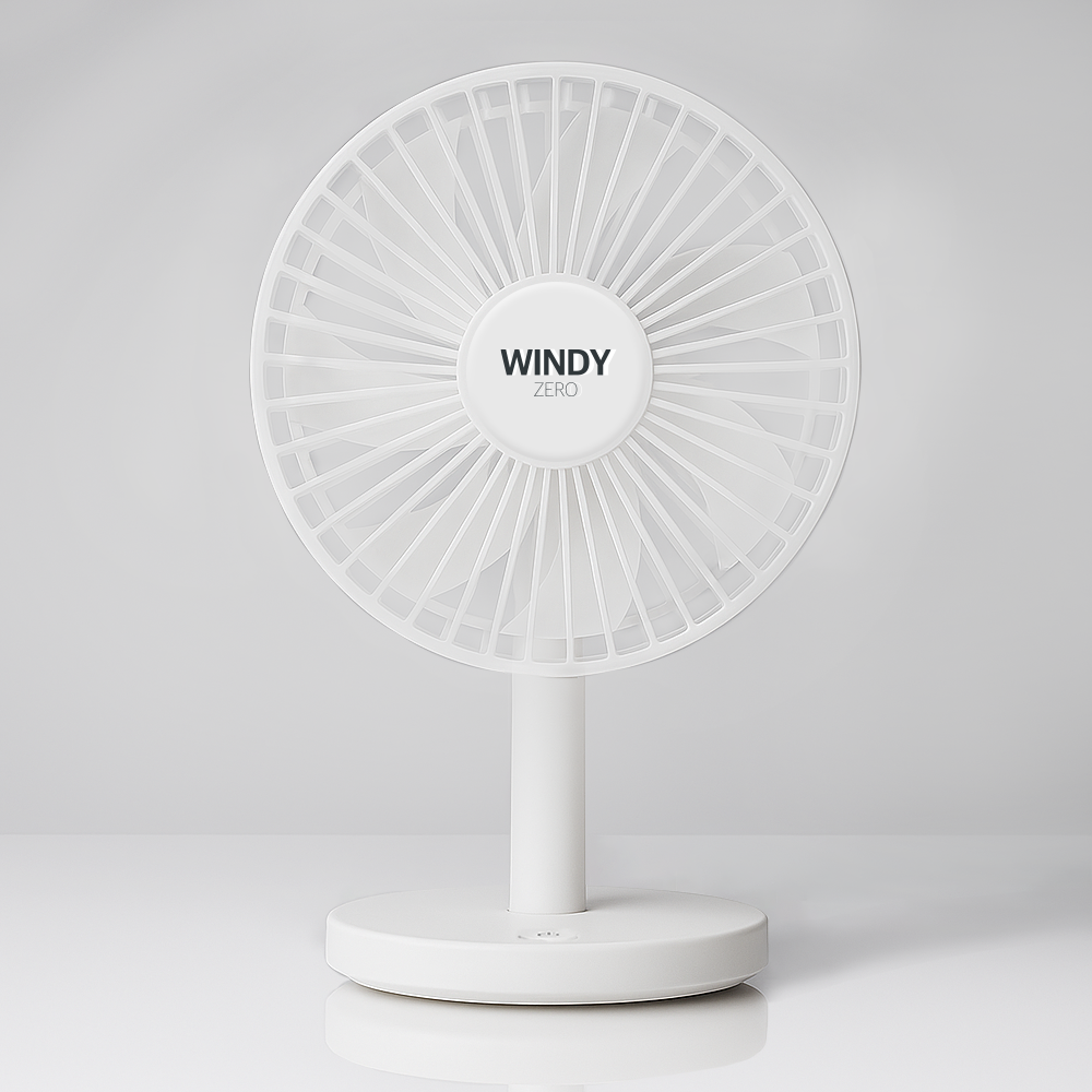 윈디제로 탁상용 선풍기 무소음 무선 미니 사무실 BLDC