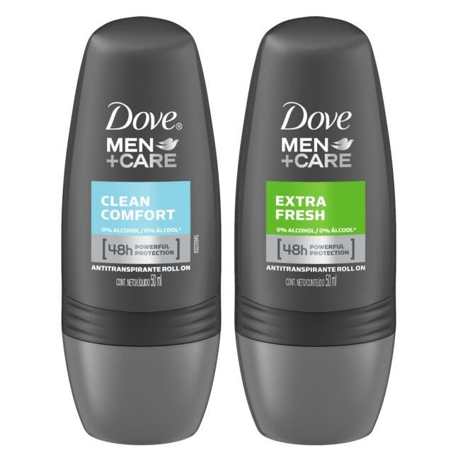 도브 데오드란트 맨 롤온 스틱 겨드랑이땀 냄새제거 암내 액취증 컴포트+프레쉬, 50ml, 2개