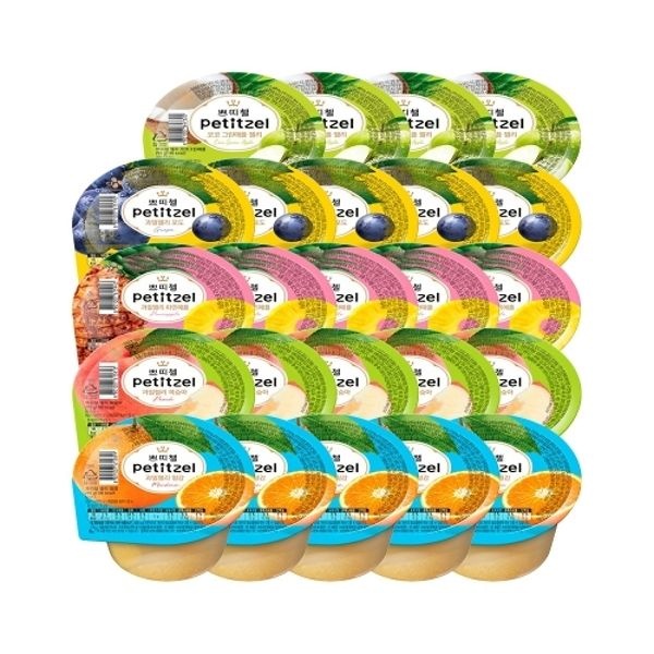 쁘띠첼 푸딩 과일젤리 210g x24개 (밀감x5개+복숭아x5개+파인...