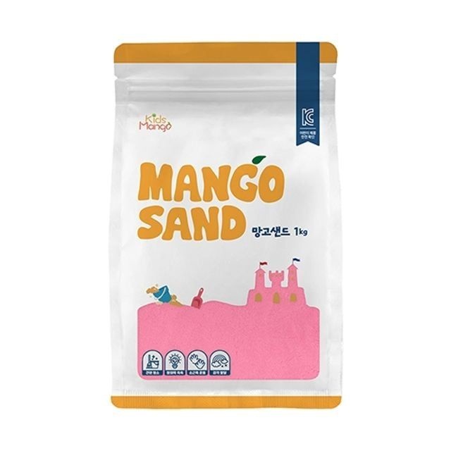 힐링망고샌드 키즈망고 핑크 1kg 낚시놀이 미술용품 사무용품 문구용품 모래놀이