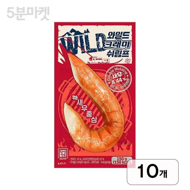 한성기업 5분마켓 한성 와일드크래미 쉬림프 유부초밥크래미 150g 10개