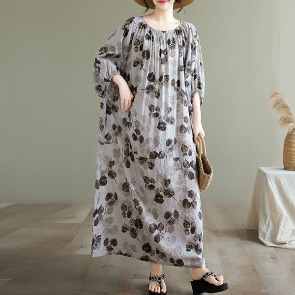 베나프 [패션플러스][베나프]리즈 프린트 루즈핏 롱원피스_BJ2OP030