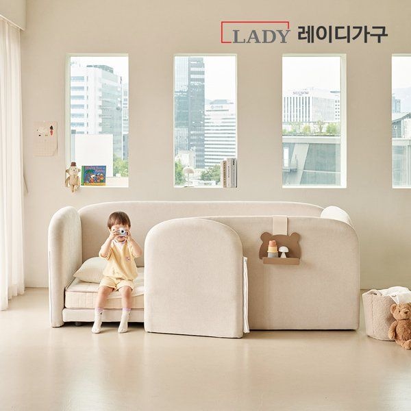 레이디가구 푸딩 기능성 패브릭 도어형 데이베드 SS_딴딴이 14