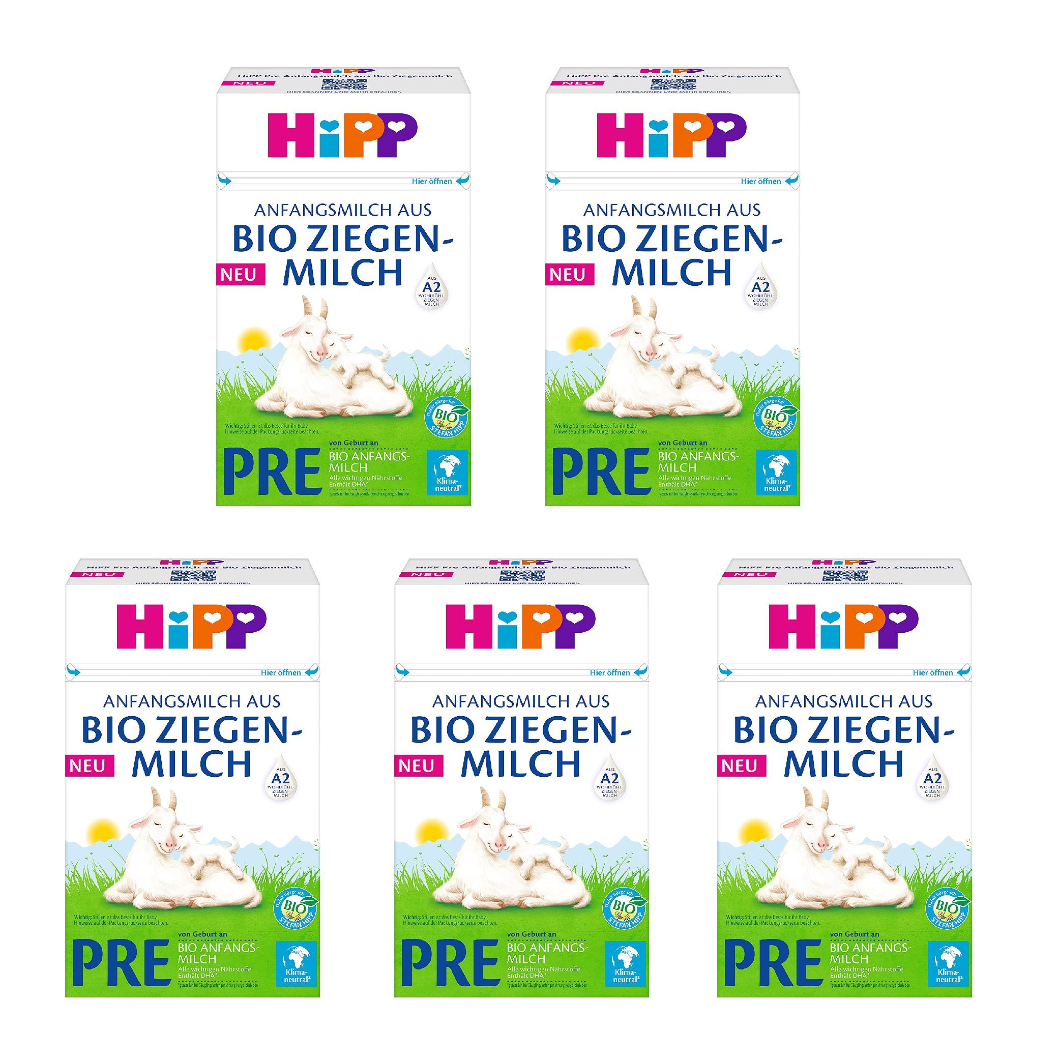 [해외] HIPP PRE 힙 바이오 프레 산양 분유 400g x 5팩 2kg  산양유 독일 내수용