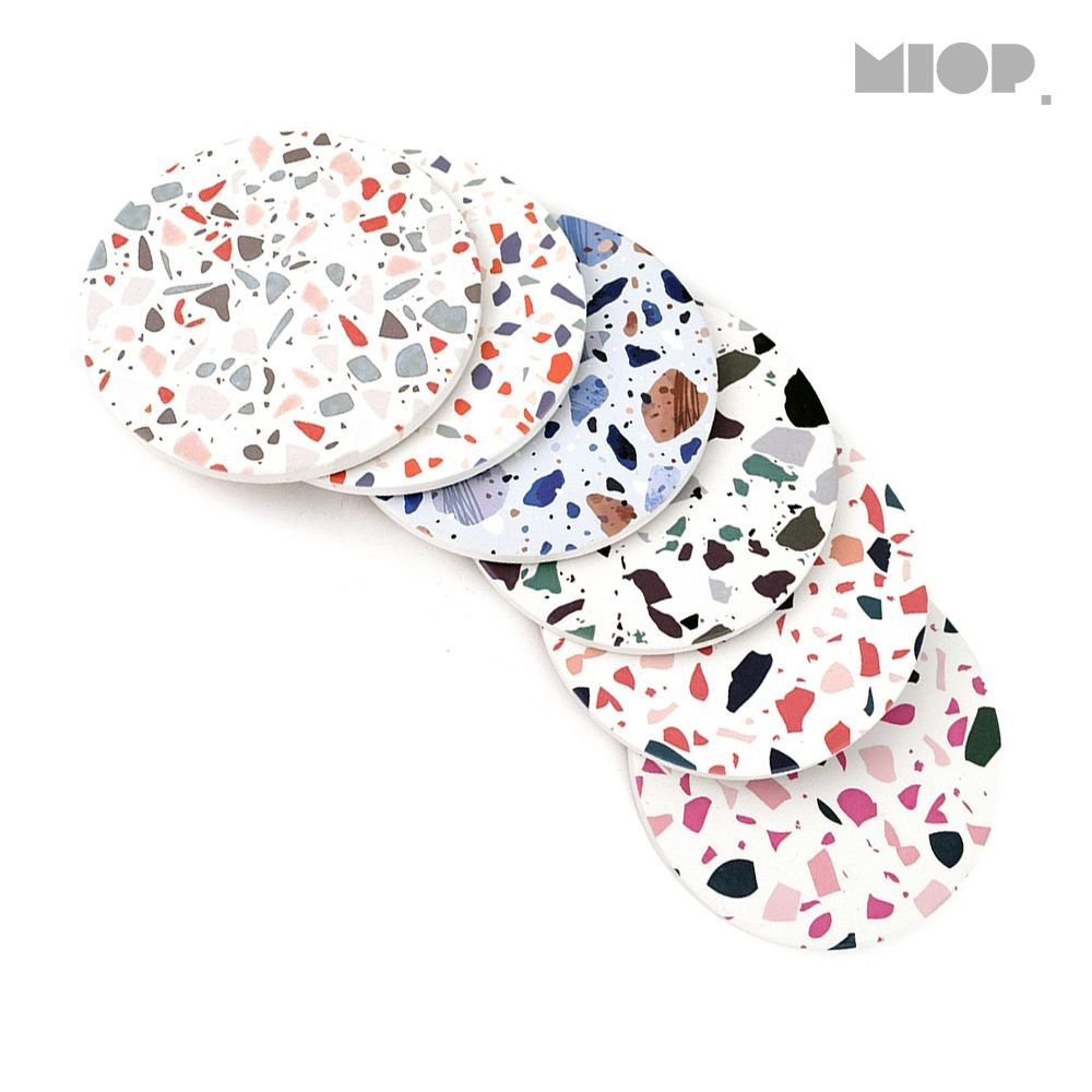 [미오피협력사][오늘출발] 미오피 마블 세라믹 코스터 카페컵받침 악세사리받침대 위스키코스터