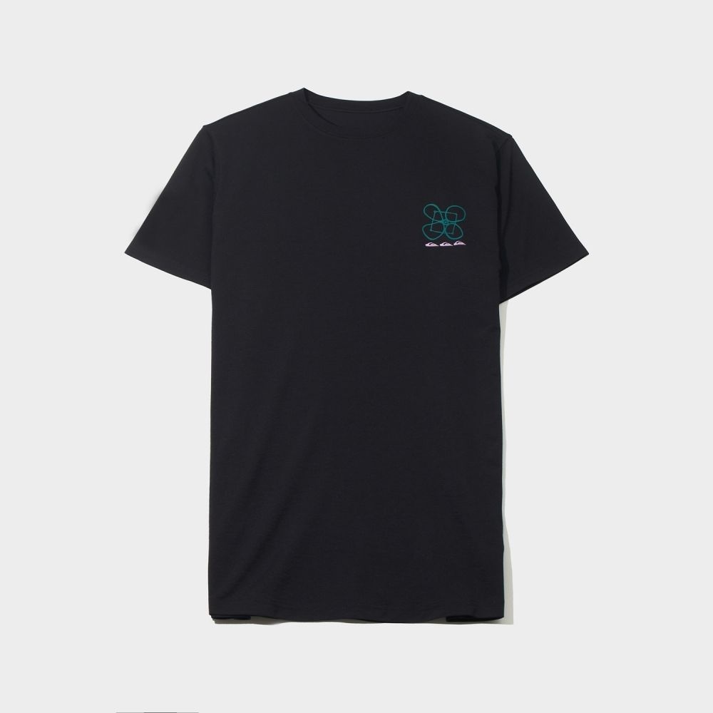 본사공식]퀵실버 UPF 50+ 하트비트 반팔 래쉬가드 (QF21RE043BLK)