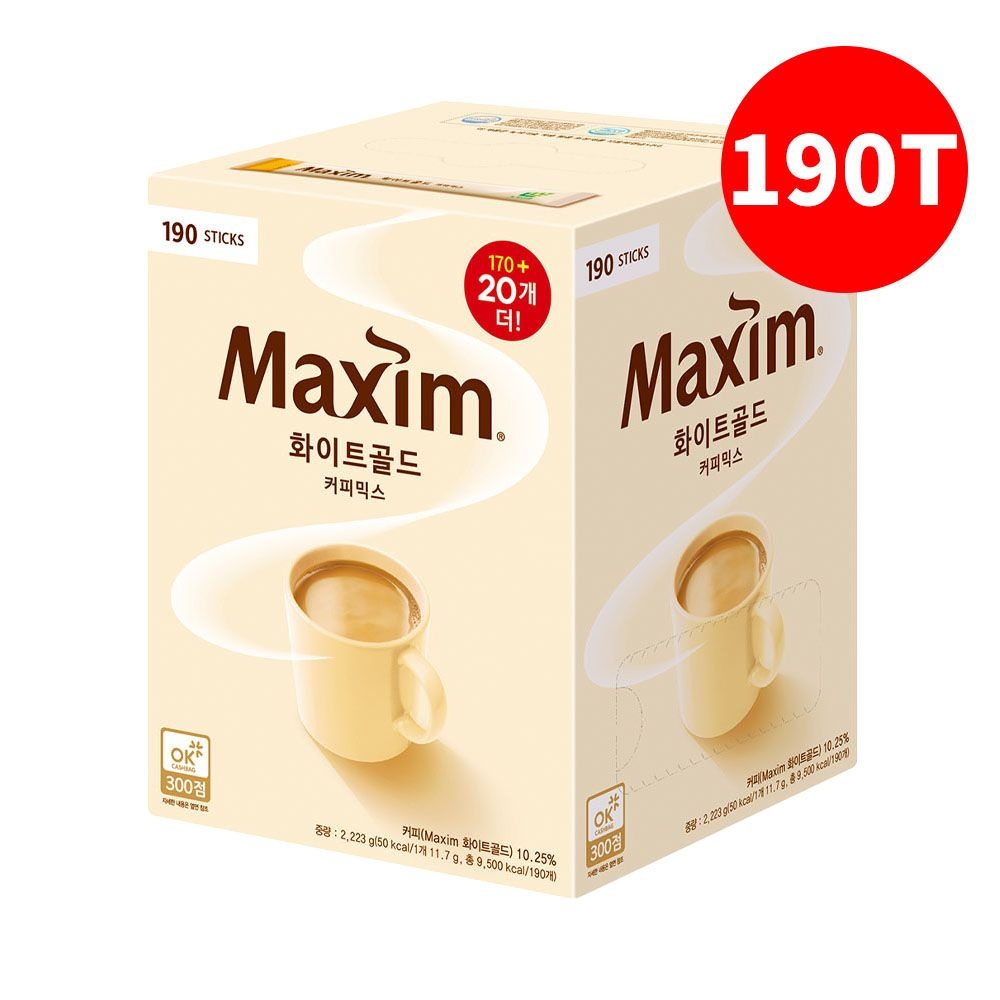 [오늘출발] 맥심 화이트골드 커피믹스 190T