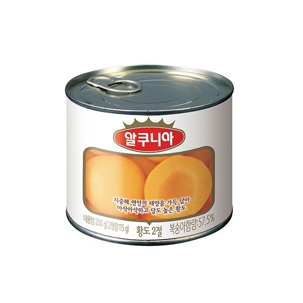 [오늘출발] [농심]알쿠니아 황도 복숭아 통조림 200g