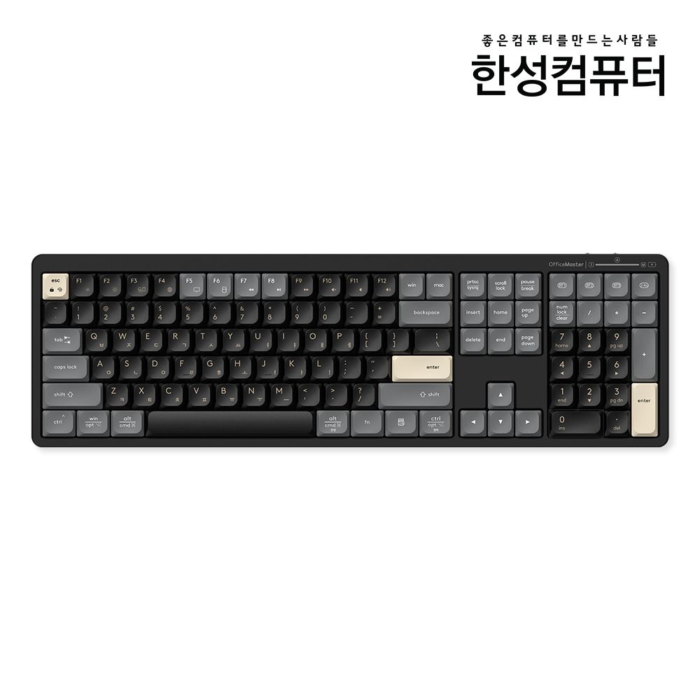 [오늘출발] 한성컴퓨터 GK698 OfficeMaster 3모드 저소음 펜타그래프 유무선 키보드 로얄블랙