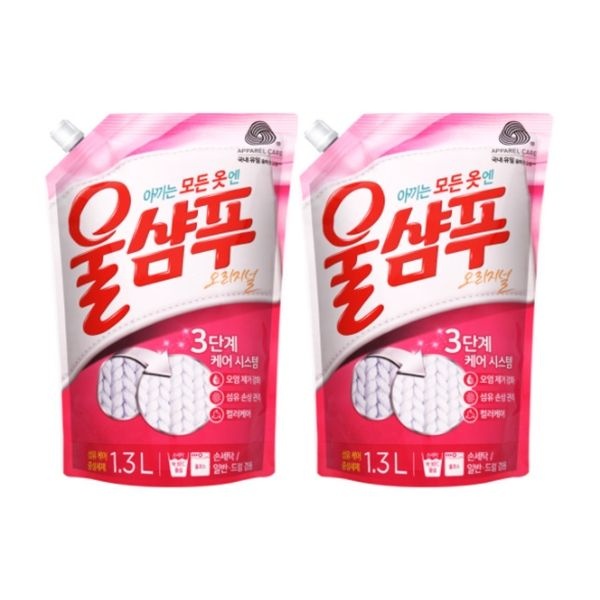 애경 울샴푸 오리지널 리필 1.3L x 2개