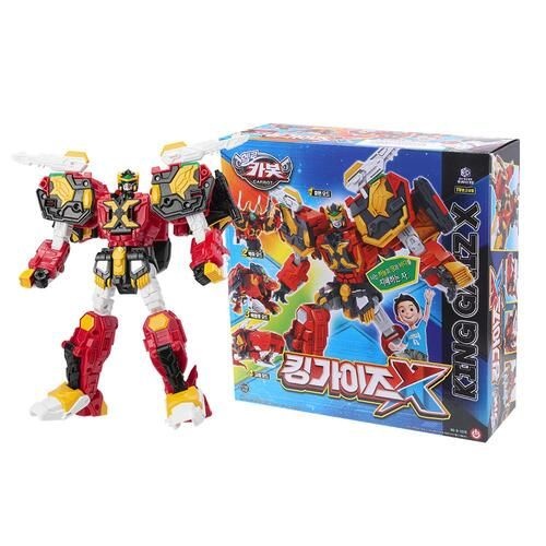 (초이락) 헬로카봇 킹가이즈 4종변신로봇 휴먼모드 박쥐모드 버팔로모드 고래모드