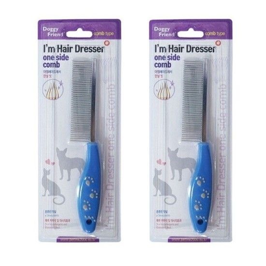 강아지 손잡이 스타일 한날빗 2P 일자빗 고품질 브러 반려견핀브러쉬 반려견한날빗 반려견빗