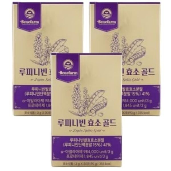 [단비] 베네팜 루피니빈 효소 골드 30포 x 3박스