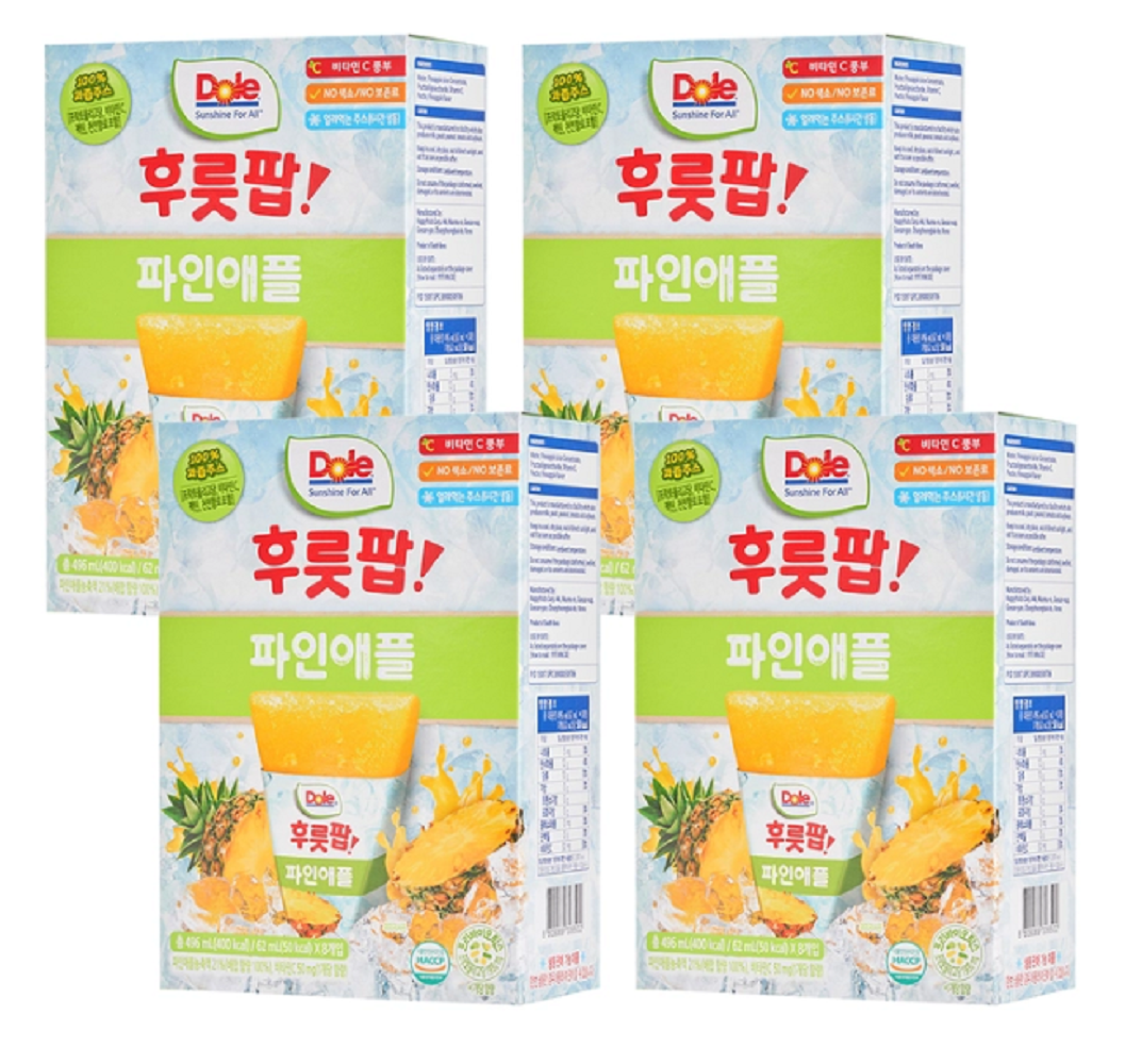DOLE 후룻팝 62ml x 8 x 8 박스 파인애플팝