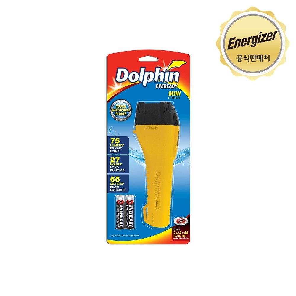 [수입판매원 : 에너자이저 코리아]에너자이저 EVR 에버레디 돌핀 미니 라이트 (휴대용)