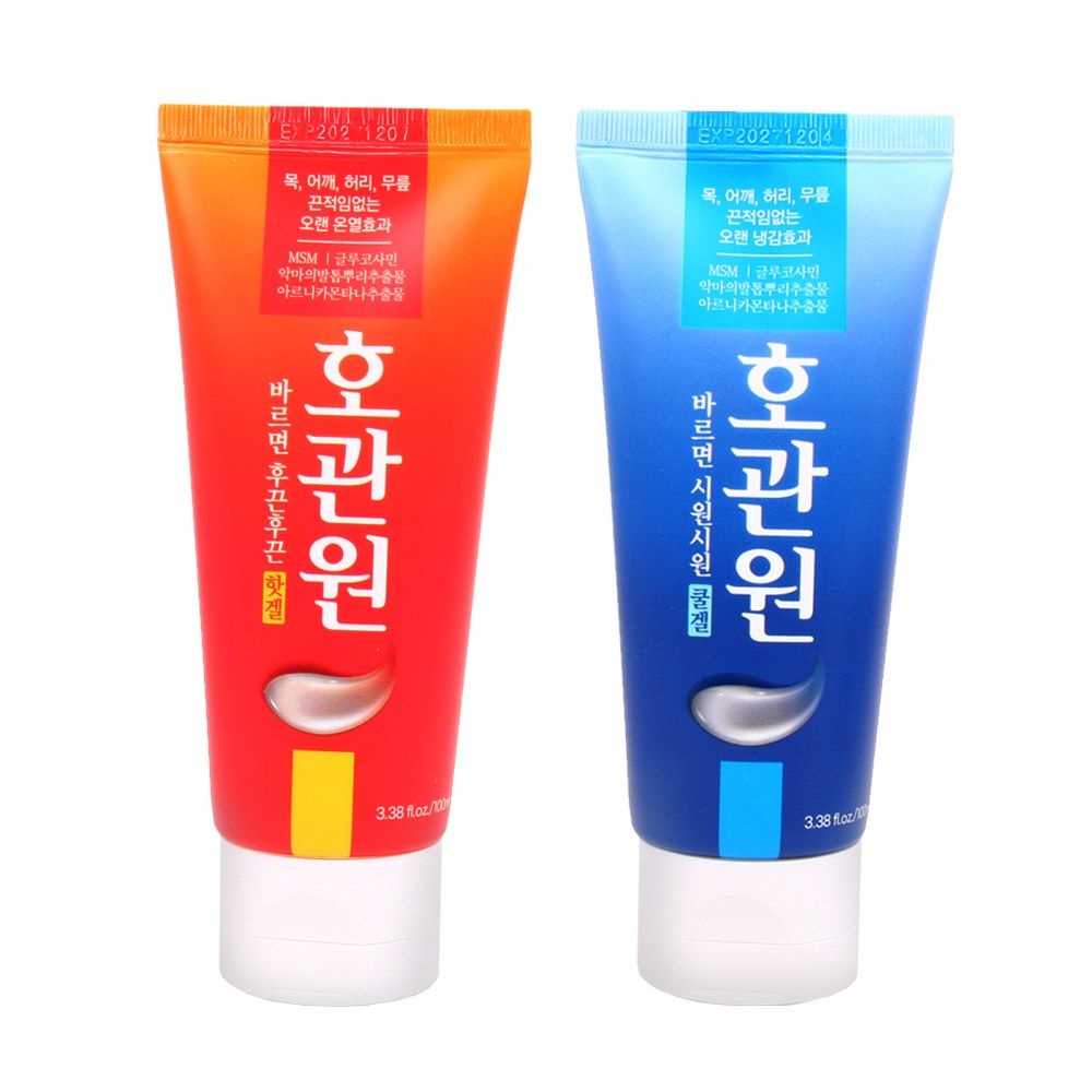 바르는 호관원 100mL 튜브형 핫겔 쿨겔 물파스 스포츠겔-타입선택