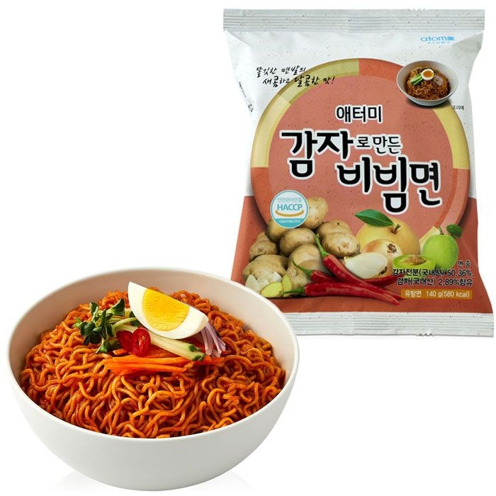애터미 감자로 만든 비빔면 10개 비빔국수 냉국수 자연의 재료 새콤 달콤한맛
