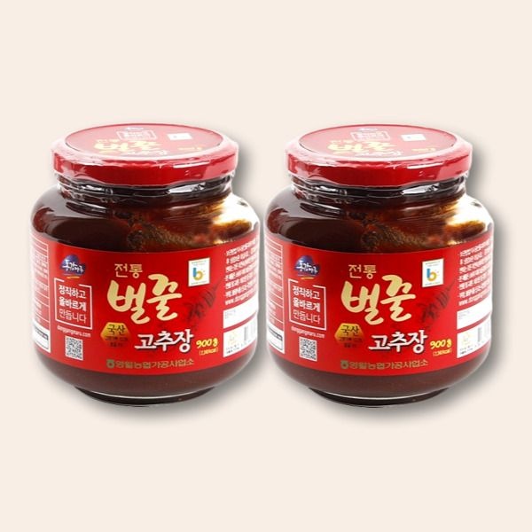 동강마루 영월농협 동강마루 전통 벌꿀고추장 900g x 2병 / 달콤한 전통 양념장