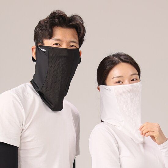 일월지엠엘 일월 자외선차단마스크4종(M)+팔토시2종 (화이트*블랙)