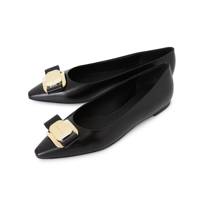 살바토레 페라가모 FERRAGAMO 바라 보우 발레리나 여성 플랫슈즈 ZEA NERO 0768694 (발볼 C)