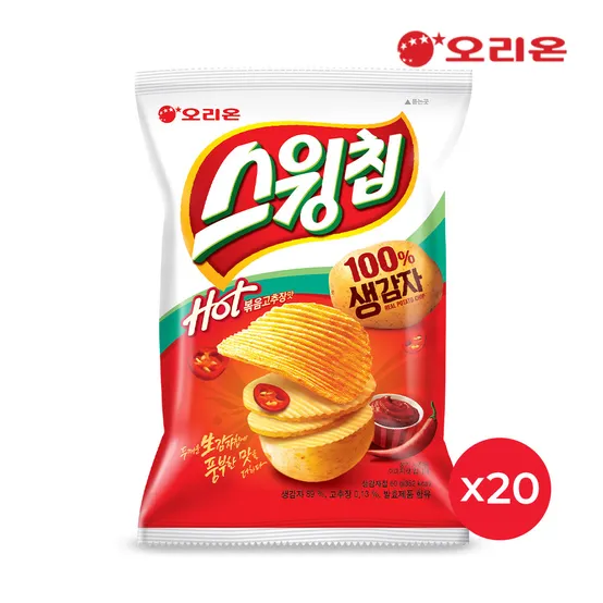 오리온 스윙칩 볶음고추장(60g) x 20개