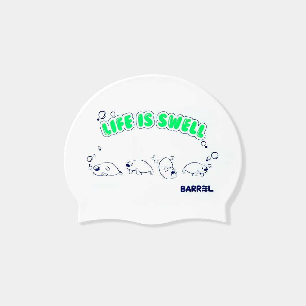 배럴 키즈 씰 프렌즈 실리콘 스윔 캡 화이트 (B5SKASC001WHT)