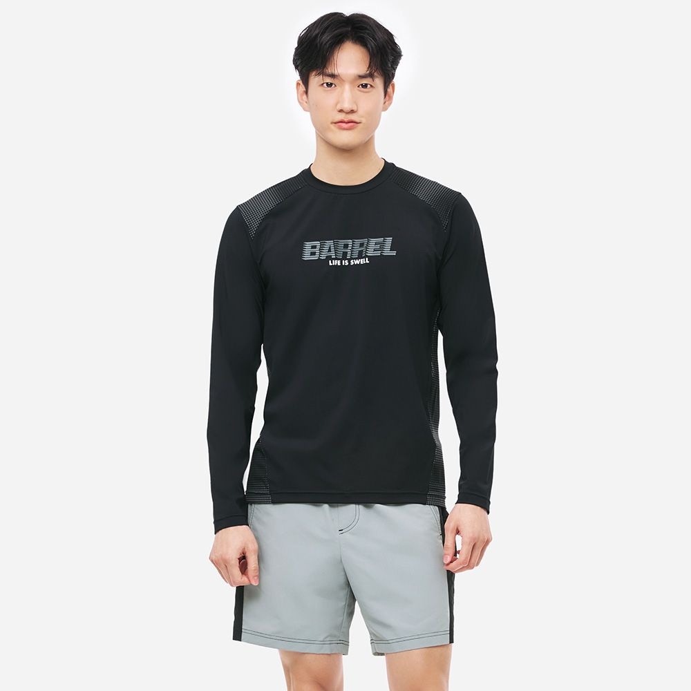 배럴 맨 모션 릴렉스핏 래쉬가드 블랙 (B5SMWRG111BLK)