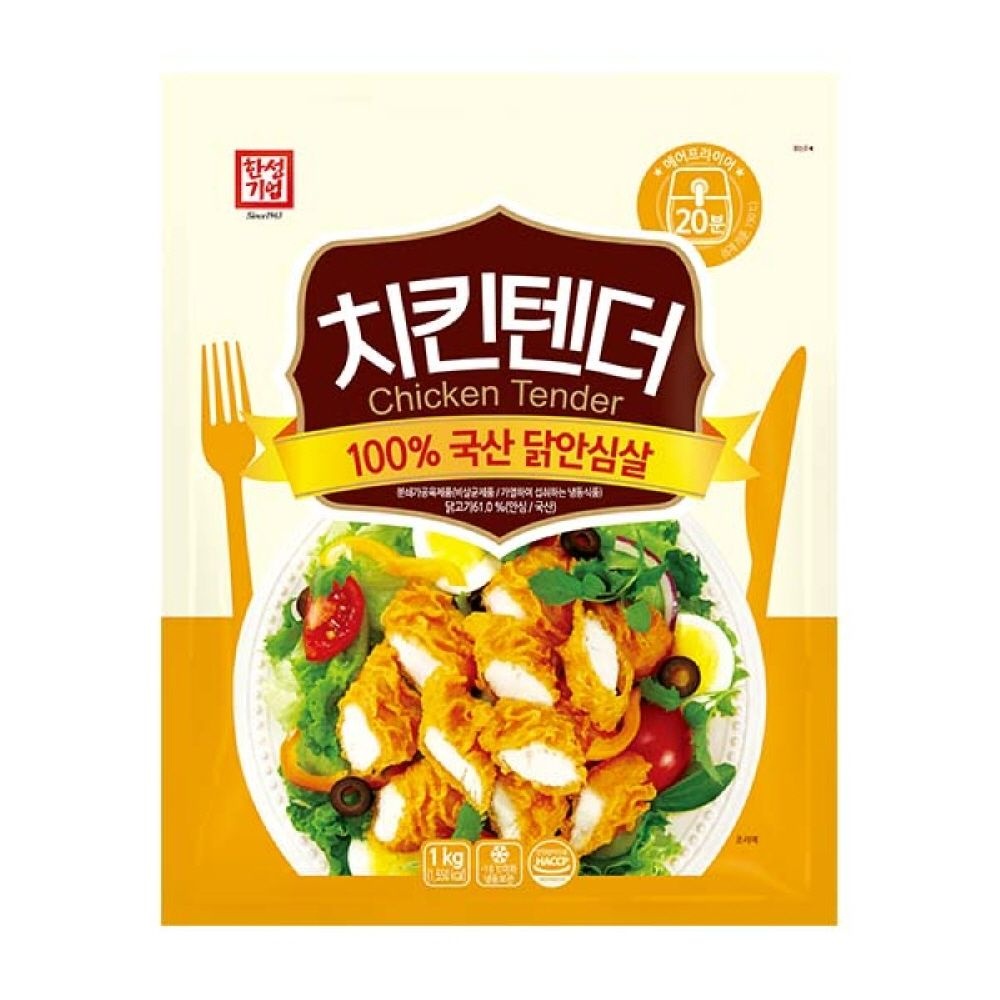 [롯데백화점] 한성기업 [한성기업] 치킨텐더 1kg 1봉지 영양간식 어린이간식