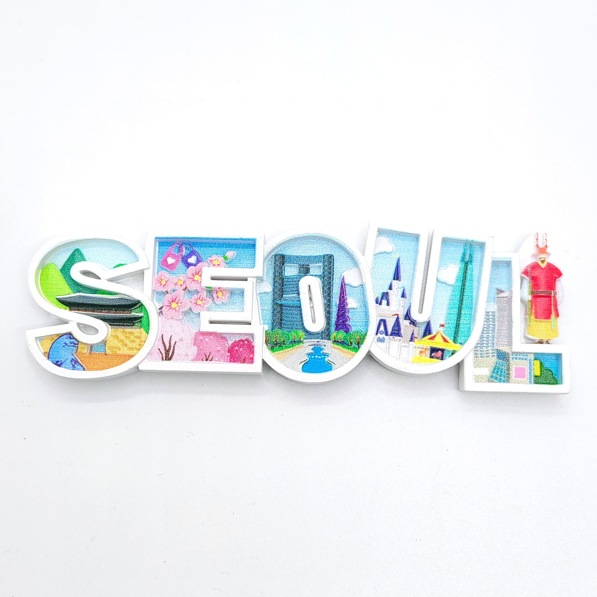 [온누리상품] 입체 마블 냉장고자석 마그넷 SEOUL 서울 외국인 선물 관광 기념품