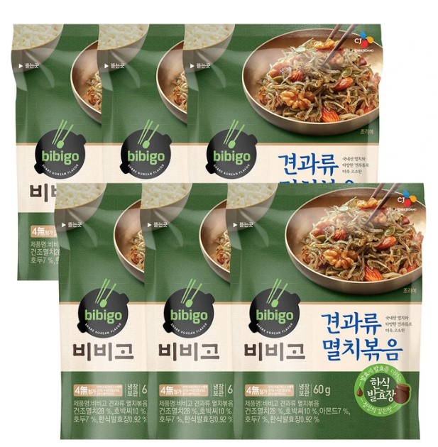 [오늘출발] 비비고견과류멸치볶음60g x 6