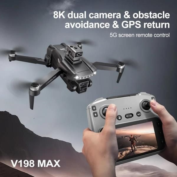 [해외] Xiaomi V198 MAX GPS 드론 8K HD 항공 사진 듀얼