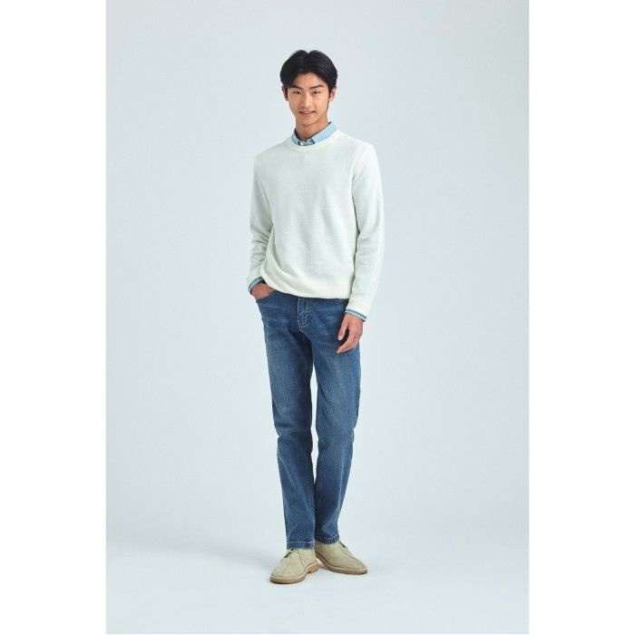 브렌우드 [에센셜스] 스탠다드핏 세로 슬럽 블루 데님_BRPDX25171BUX