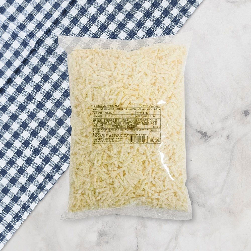 뉴태리 본토치즈 모짜렐라 고다 슈레드치즈 2.5kg 모짜9