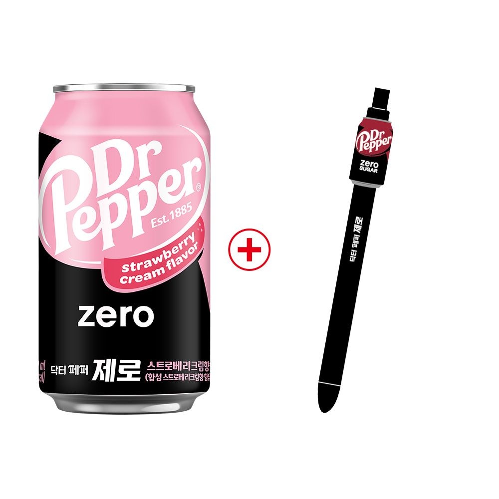 (본사직영) 닥터페퍼제로 스트로베리크림향 350ml CAN (24입)+닥터페퍼 볼펜 증정